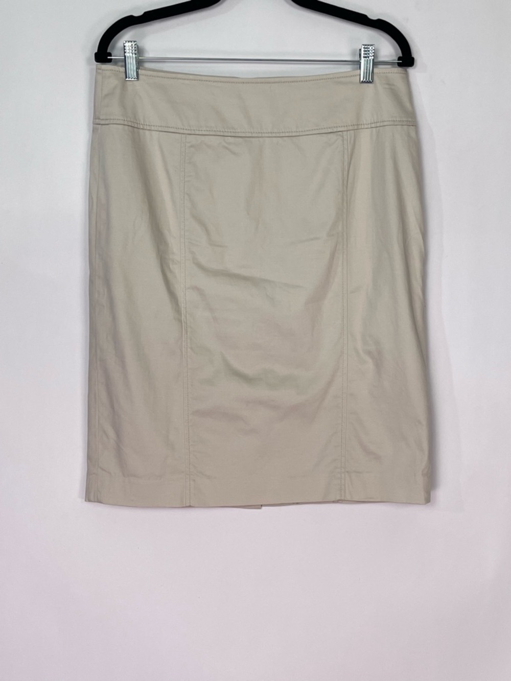 Women’s Talbots Khaki Tan Pencil Dress Skirt Back Zip Sz 10